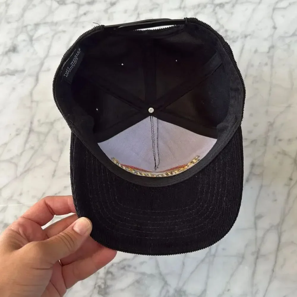 Tiny Whales Corduroy SnapBack Permanent Vacation Rainbow Trucker Hat Sz 6-12Y